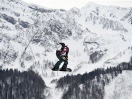 rka Panochov na trati olympijskho slopestylu.