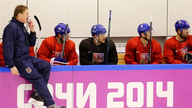 Trnink esk hokejov reprezentace v arn Boloj Ice Dome (10. nora 2014)