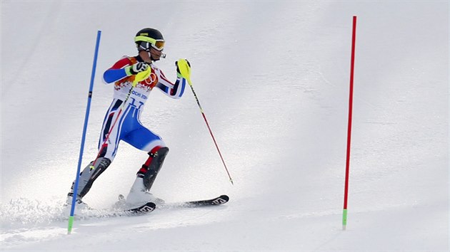 Francouzsk lya Alexis Pinturault pi slalomov sti olympijsk...
