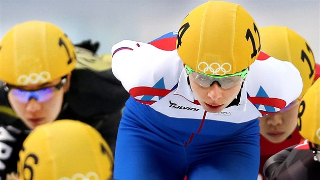 esk rychlobruslaka Kateina Novotn (uprosted) skonila v olympijskm zvod na 1500 metr u v rozjce. (15. nora 2014)