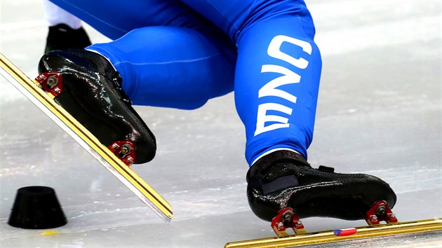 esk rychlobruslaka Kateina Novotn skonila v olympijskm zvod na 1500 metr u v rozjce. (15. nora 2014)