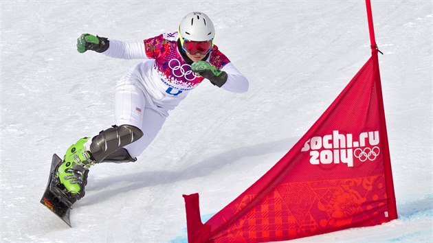 esk snowboardistka Ester Ledeck v kvalifikaci paralelnho obho slalomu na...