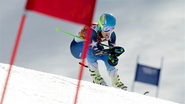 ZLATO. V olympijskm obm slalomu zvtzil amerian Ted Ligety. (19. nora 2014)