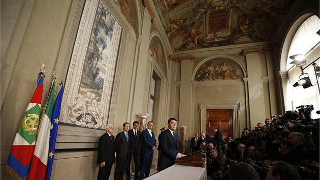 Nov italsk premir Matteo Renzi pevzal v m poven k sestaven vldy. (17. nora 2014)