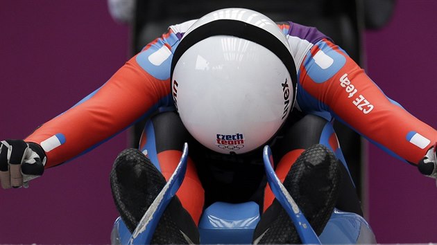 esk skaka Vendula Kotenov na startu jedn z olympijskch jzd.