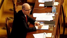 Bohuslav Sobotka na hlasování o důvěře své vlády Bohuslav Sobotka na hlasování o důvěře své vlády
