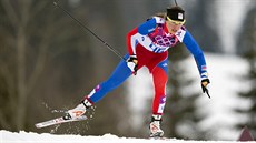 eská bkyn na lyích  Petra Nováková pi kvalifikaním sprintovém závodu v...