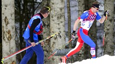 eský bec na lyích Luká Bauer v závodu na 15 kilometr klasicky. (14. února...