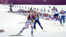 Gabriela Soukalová se po verejím závod biatlonistek mohla usmívat. Dobhla druhá a konen tak na hrách v Rusku získala olympijskou medaili.