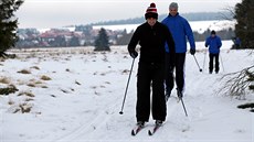 Hokejisté Karlových Varů trénují na běžkách. Hokejisté Karlových Varů trénují na běžkách.