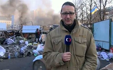 Reportér eské televize Jakub Szántó v Kyjev