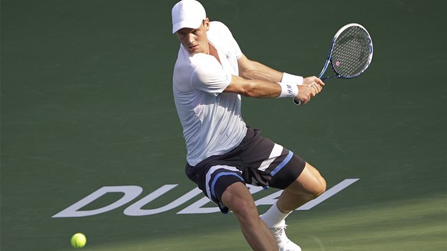 Tomá Berdych na turnaji v Dubaji.