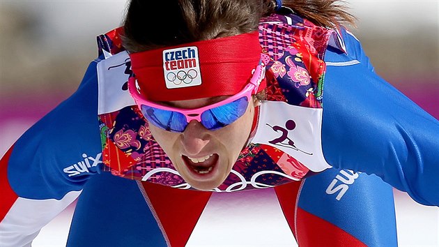 V CLI. esk bkyn na lych Eva Vrabcov-Nvltov dojela v olympijskm zvodu na 30 kilometr volnou technikou na ptm mst. (22. nora 2014)