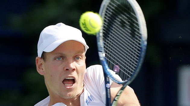 Tom Berdych na turnaji v Dubaji. 