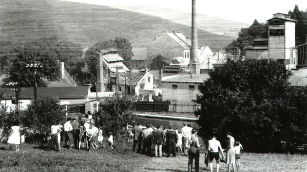 Pohled na arel sklren v Kvtn na nedatovan archivn fotografii.
