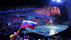 Slavnostní závrený ceremoniál zimních olympijských her v Soi. (23. února...