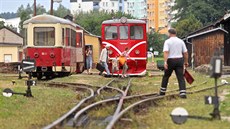 O prázdninách se výletníci svezou na úzkokolejce vlakem s parní lokomotivou od pondlí do pátku.