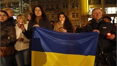 Na praské Václavské námstí pily kyjevské demonstranty podpoit stovky
