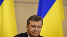 Viktor Janukovy na tiskové konferenci v ruském Rostov na Donu (28. února 2014)