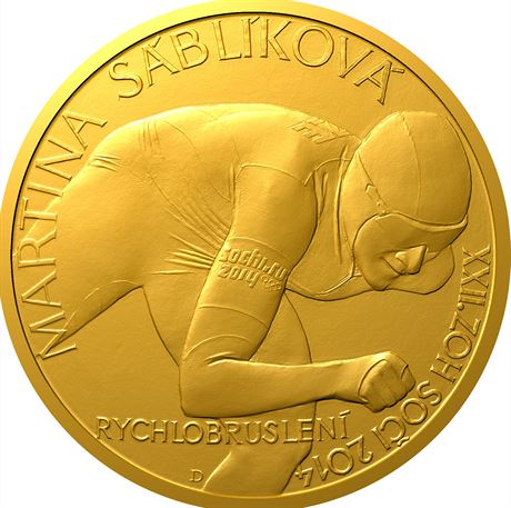 Zlatá mince s Martinou Sáblíkovou.