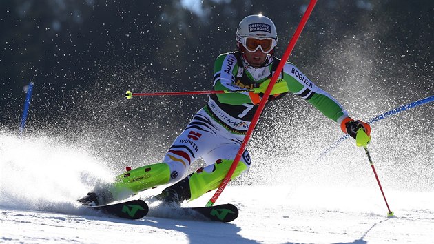 Fritz Dopfer na trati slalomu v Kranjske Goe.