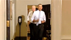 Do sportování se Barack Obama pustil se svým viceprezidentem Joe Bidenem. Do sportování se Barack Obama pustil se svým viceprezidentem Joe Bidenem.