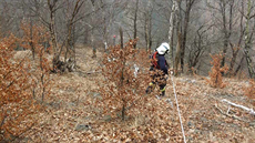 eskoliptí hasii se vydali také na horu Klí, kde zachraovali uvízlého psa.