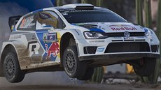 Sébastien Ogier na trati Mexické rallye.