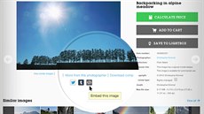 Tlačítko, které na serveru Getty Images vygeneruje kód pro zobrazení snímku,... Tlačítko, které na serveru Getty Images vygeneruje kód pro zobrazení snímku,...