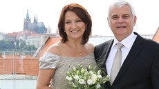 Zlata Adamovská a Petr tpánek se vzali 28. ervna 2013.