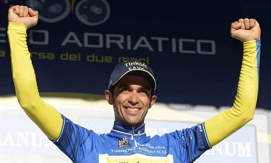Alberto Contador coby vítz závodu Tirreno-Adriatico.