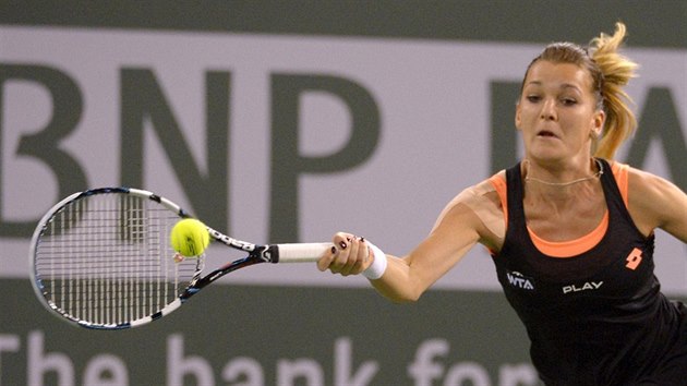 Agnieszka Radwask na turnaji v Indian Wells