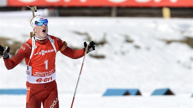 Johannes B slav tet triumf na SP biatlonist v Kontiolahti.