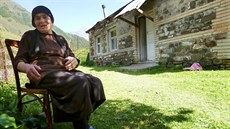Mediko Ciklauri ve vesnici Čochi. Závěr Gudamaqarského údolí Mediko Ciklauri ve vesnici Čochi. Závěr Gudamaqarského údolí