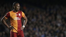 Didier Drogba z Galatasaray Istanbul v utkání proti Chelsea.