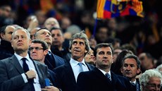 POTRESTANÝ. Manuel Pellegrini, kou Manchesteru City, musel sledovat zápas v