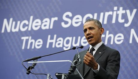 Americký prezident Barack Obama na summitu o jaderné bezpenosti v nizozemském...