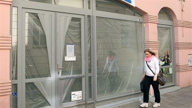 Jeden ze zruench obchod v centru Olomouce.