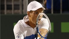 Tomá Berdych na turnaji v Miami s pehledem vyadil Portugalce Sousu.