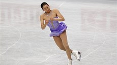 Japonka Mao Asadaová pi krátkém programu na domácím mistrovství svta.