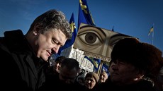 Petro Porošenko v době prosincových prostestů na Majdanu Petro Porošenko v době prosincových prostestů na Majdanu