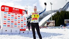 Finská vítzka Svtového poháru biatlonistek Kaisa Mäkäräinenová.