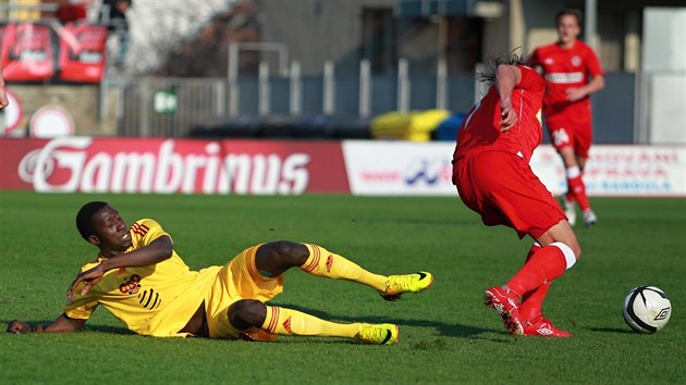 Momentka z duelu Brno - Dukla