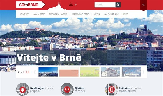 Nový web GotoBrno.cz, za který napíklad byla kritizovaná éfka TIC. I ta po zmnách v mstských firmách pijde o místo.