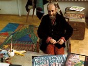 Rakousk architekt, grafik a mal Friedensreich Hundertwasser ve svm studiu...