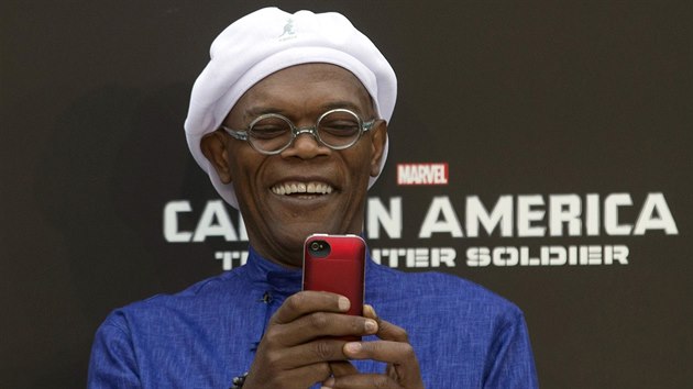 Samuel L. Jackson na nsk premie filmu Captain America: Nvrat prvnho Avengera