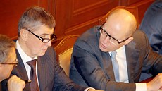 Ministr financí Andrej Babiš (ANO) a premiér Bohuslav Sobotka (ČSSD) Ministr financí Andrej Babiš (ANO) a premiér Bohuslav Sobotka (ČSSD)