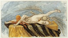 Félicien Rops: Agonie, heliogravura, kolem 1870