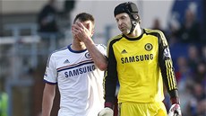 John Terry (vlevo) a Petr ech z Chelsea.