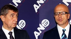 Hnutí ANO představilo kandidátku do eurovoleb. Na snímku Andrej Babiš a Pavel... Hnutí ANO představilo kandidátku do eurovoleb. Na snímku Andrej Babiš a Pavel...